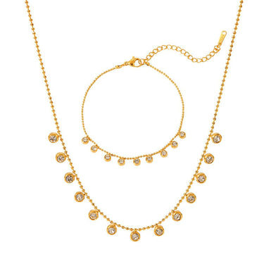 Celeste Zircon Necklace & Bracelet Set