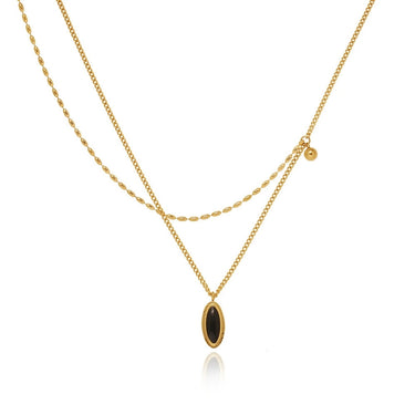 black-onyx-double-layered-necklace-18k-plated
