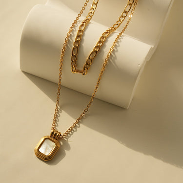 Mens Freya Shell Layered Necklace