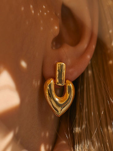 Percy Heart Studs | 18K Plated
