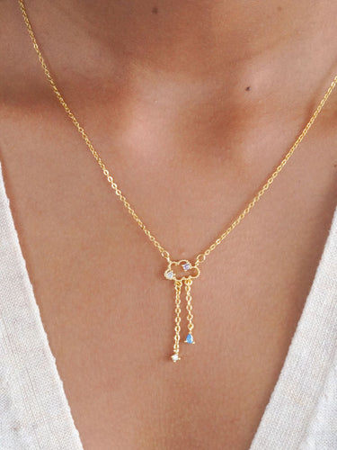 Cloudelle Zircon Cloud Drop Pendant | 18K Plated