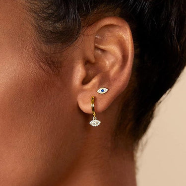 Evil eye stud and drops