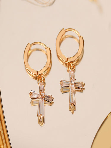 Nora Cross Drops | 18K Plated