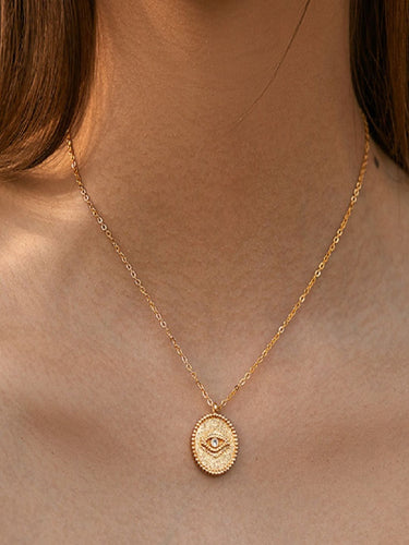 Bessy Evil Eye Pendant | 18K Plated