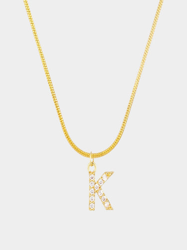 Twinkle Initial Letter Pendant | 18K Plated