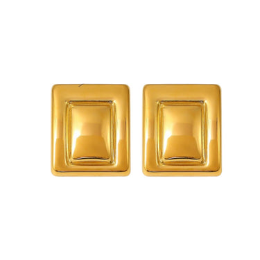 Zoe Geometric Stud Earrings | 18K Plated