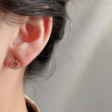 Crystal Core Studs |14K Plated
