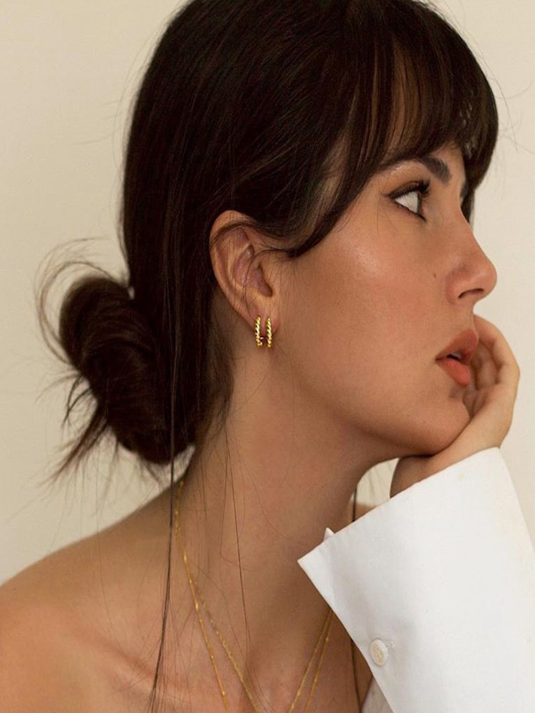 Duo Croissant Half Hoops | 18K Plated (Pack of 2)
