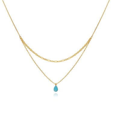 azure-drop-double-layer-necklace-18k-plated