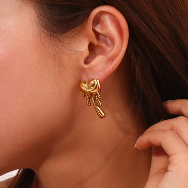 Melting Heart Earrings | 18K Plated