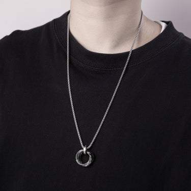Mens Tri Cycle Pendant Chain