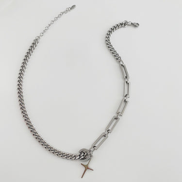 Mens Cross Pendant Cuban Chain