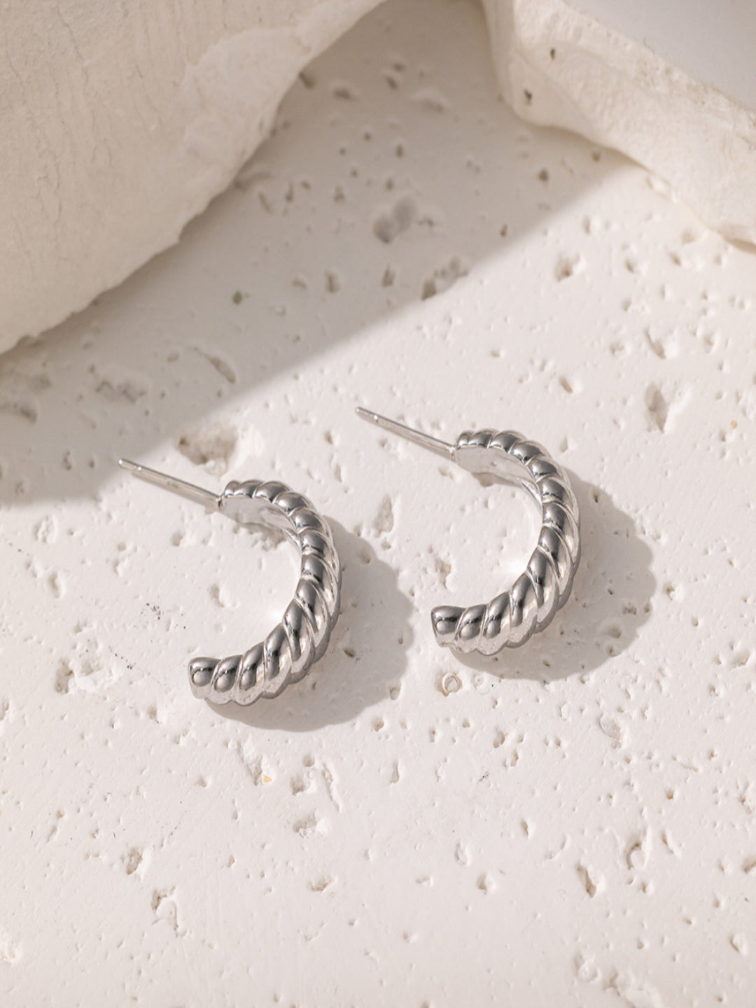 Croissant Half Hoops|18K Plated