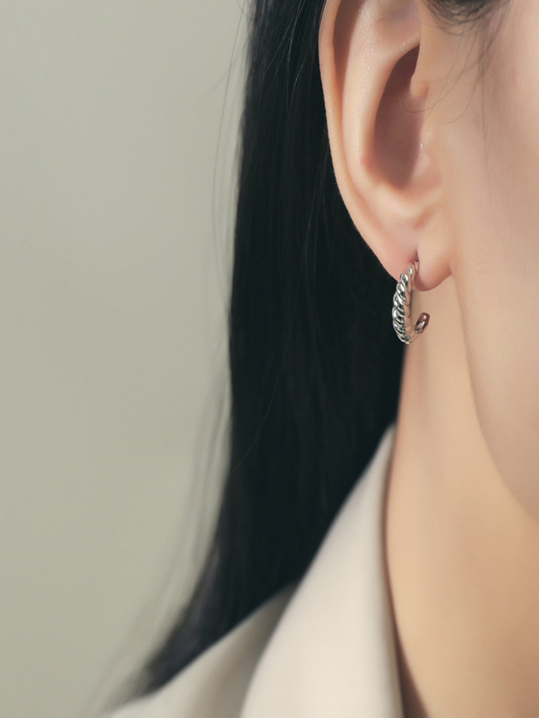 Croissant Half Hoops|18K Plated