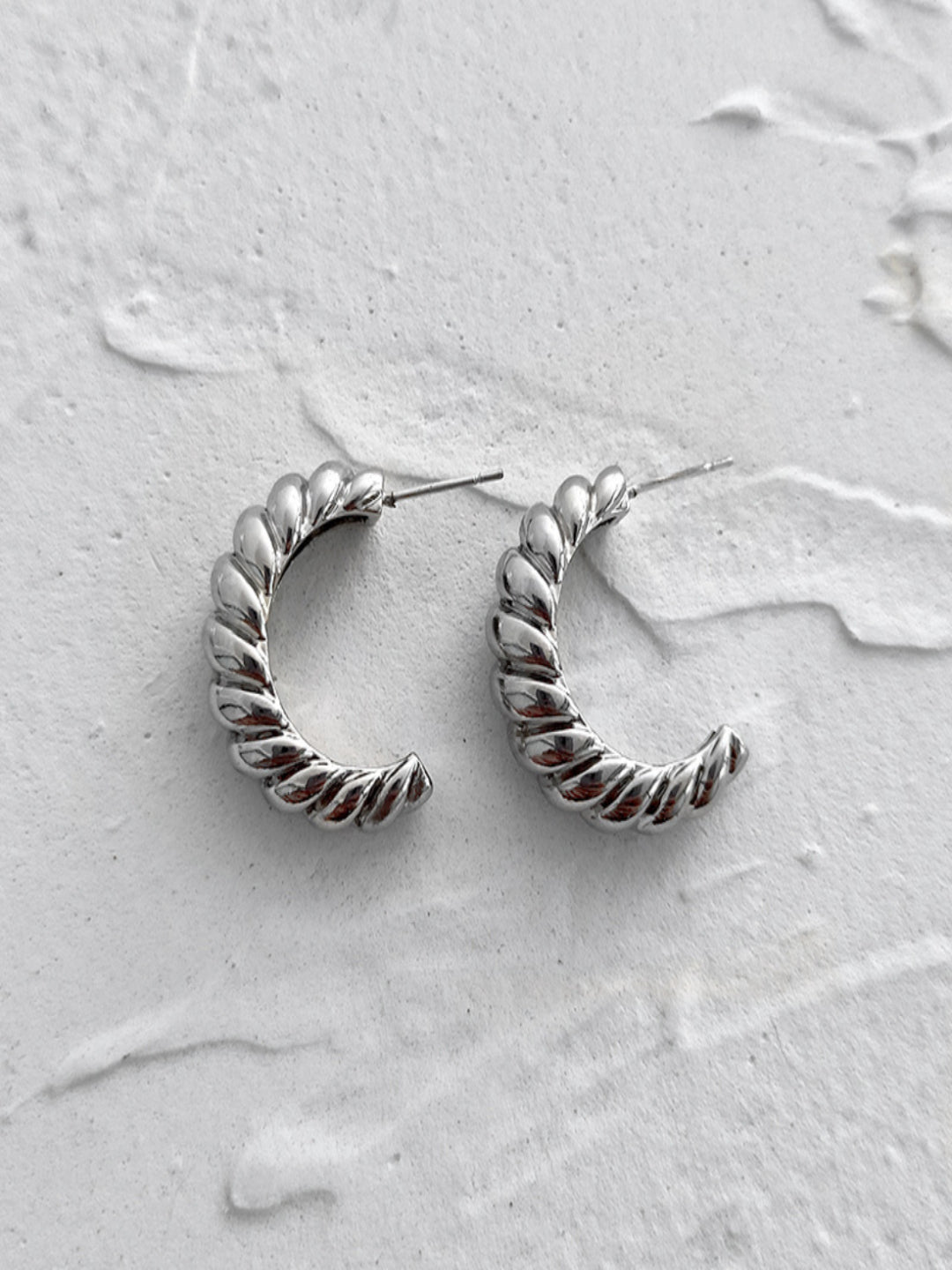 Croissant Half Hoops|18K Plated