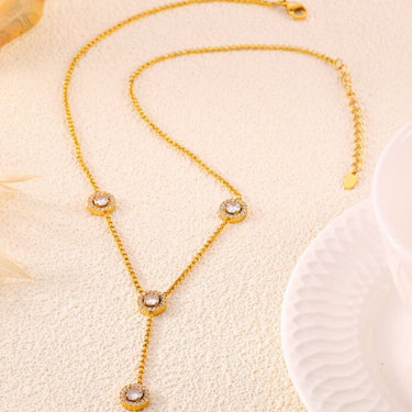 Adeline Lariat  Necklace | 18K Plated