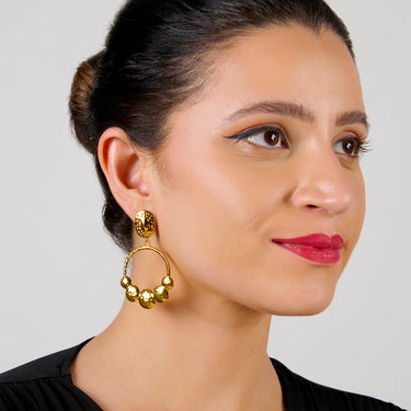 Evie Hammered Big Drops | 18K Plated