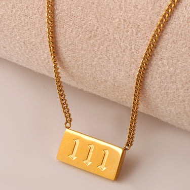 Angel Number Pendant-111 | 18K Plated
