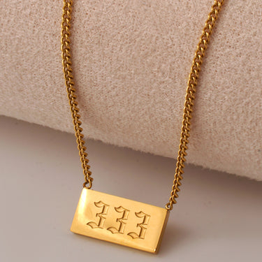 Angel Number Pendant-333 | 18K Plated