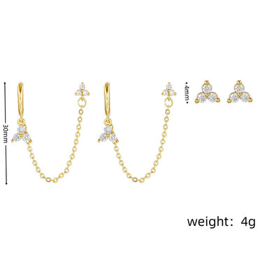 Virelle White Earring Set | 18K Plated
