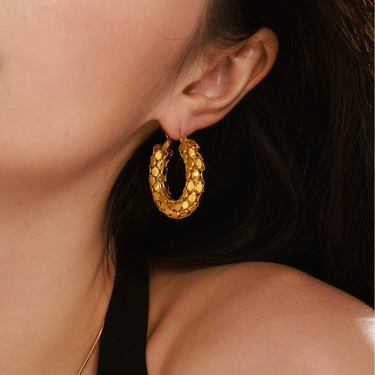 Soletta Hoop Earrings | 18K Plated