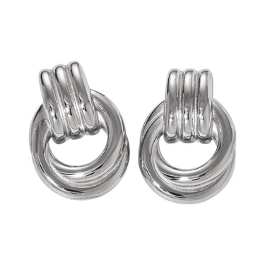 “Orion Loop 18K silver Plated Statement Earrings for Women”