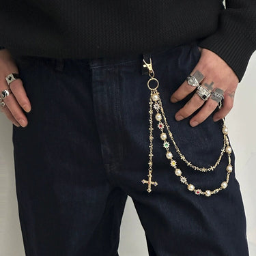 Layered Gold Pant Chain for men