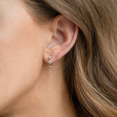 Florene Floral Half Hoops | 18K Plated