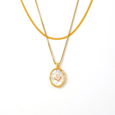 Pavei Layered Necklace | 18K Plated