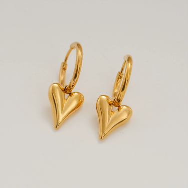 Swing of Love Heart Drops | 18K Plated