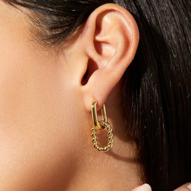 Loren Twisted Drop Earrings | 14K Plated