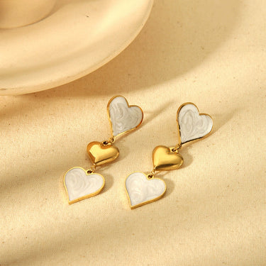 Trinity Heart Drops | 18K Plated