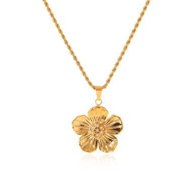 Floral Zircon Pendant