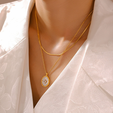 Pavei Layered Necklace | 18K Plated