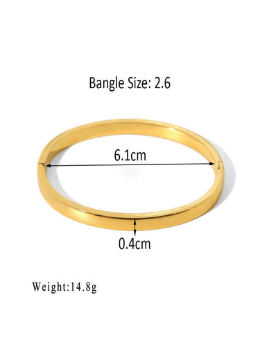 Plain Jane Bangle | 18K Plated