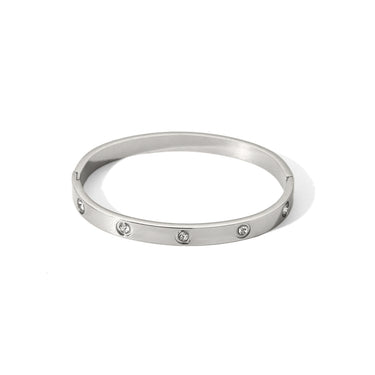 Silver Zircon Bangle Aquastreet