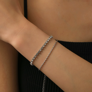 Bling Layered Bracelet | 18K Plated
