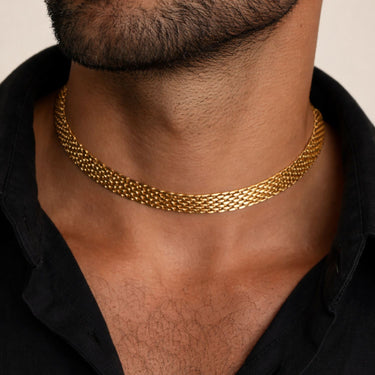mens-panther-mesh-choker-18k-plated