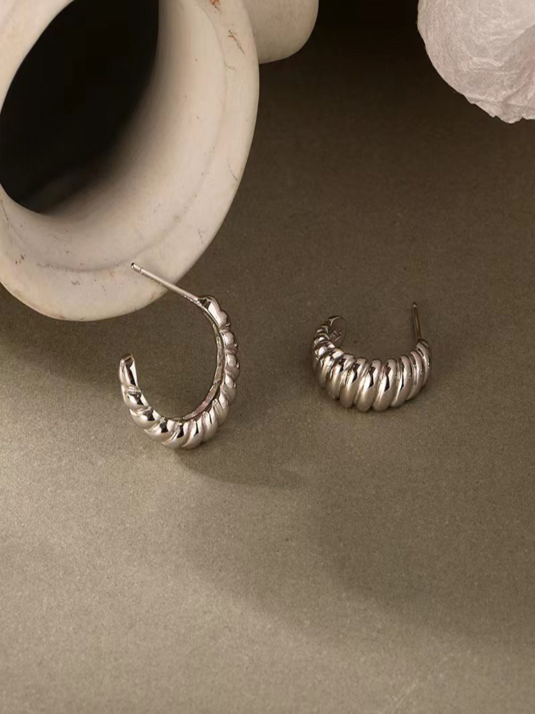 Duo Croissant Half Hoops | 18K Plated (Pack of 2)