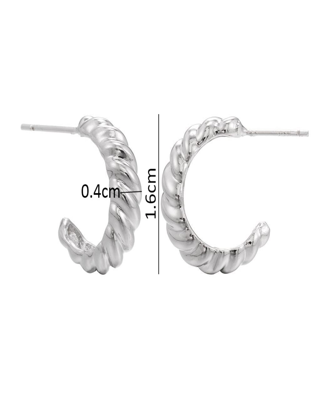 Duo Croissant Half Hoops | 18K Plated (Pack of 2)