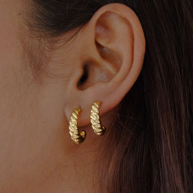 Duo Croissant Half Hoops | 18K Plated (Pack of 2)