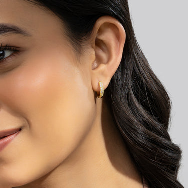 Aureen Zircon Hoops | 18K Plated