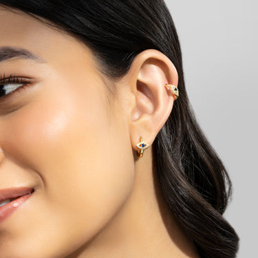 Isla Evil Eye Cuff (Single) | 18K Plated