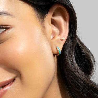 Butterfly Flat Back Studs | 14K Plated