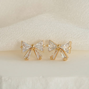 Dazzle Knot Studs |14K Plated