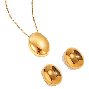 Bold Dome Pendant Set | 18K Plated