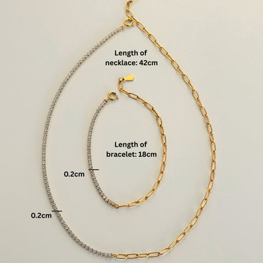 Lumi Necklace Bracelet Set | 18K Plated