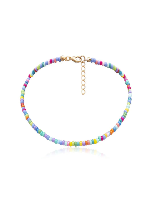 Lily Multicolour Beaded Choker Necklace