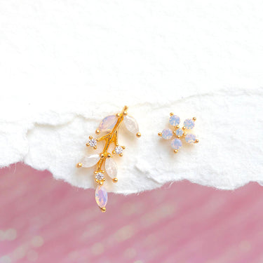 Petal & Twig Earring Set (for SINGLE EAR ONLY) | 18K Plated