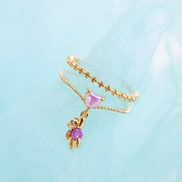 Teddy Love Heart Ring | 18K Plated